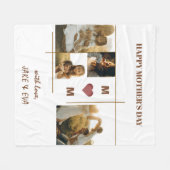 Custom Mother's Day Fleece Blanket (Vorderseite (Horizontal))
