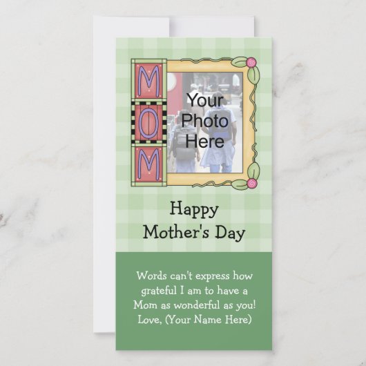 Custom Mother's Day Foto Cards (Vorderseite)