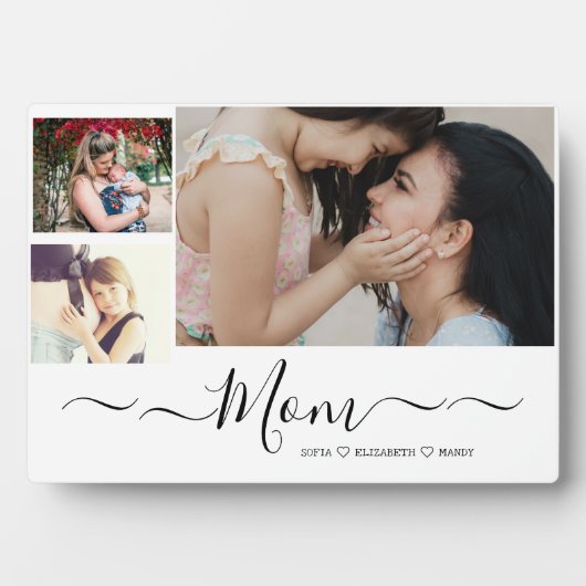 Custom Mother's Day Foto Collage Plaque Fotoplatte (Vorderseite)