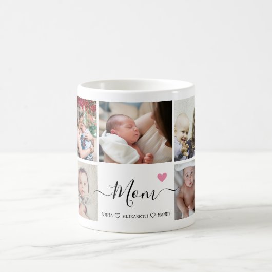 Custom Mother's Day Foto Collage Tasse (Mittel)