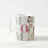 Custom Mother's Day Foto Collage Tasse | MAMA (Vorderseite Links)