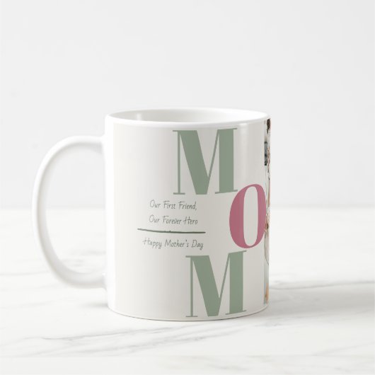 Custom Mother's Day Foto Collage Tasse | MAMA (Links)