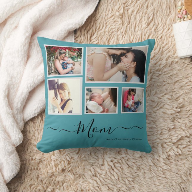 Custom Mother's Day Foto Collage Throw Kissen (Decke)