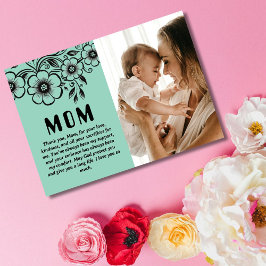 Custom Mother's Day Gift and Loving Message Feiertagskarte