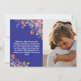 Custom Mother's Day Gift and Loving Message Feiertagskarte