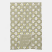 Custom Mother's Day Gift Personalized Daisy Geschirrtuch (Vertikal)