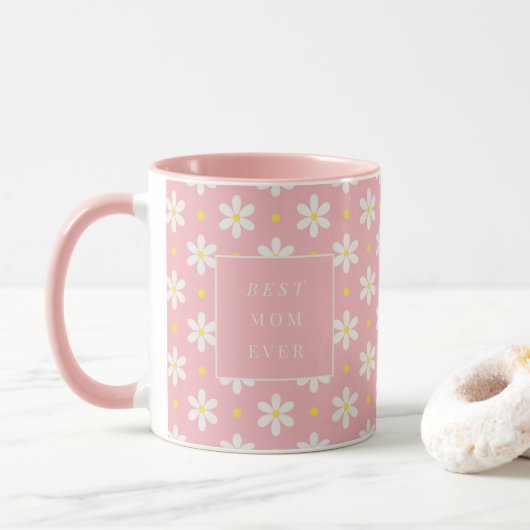 Custom Mother's Day Gift Personalized Daisy Tasse (Mit Donut)