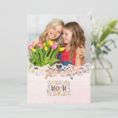 Custom Mother's Day I Photo & Personal Message Karte (Stehend Vorderseite)