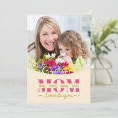 Custom Mother's Day I Photo & Personal Message Karte (Stehend Vorderseite)