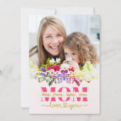 Custom Mother's Day I Photo & Personal Message Karte (Vorderseite)