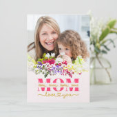 Custom Mother's Day I Photo & Personal Message Karte (Stehend Vorderseite)