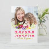 Custom Mother's Day I Photo & Personal Message Karte (Stehend Vorderseite)