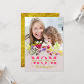 Custom Mother's Day I Photo & Personal Message Karte (Vorderseite/Rückseite Beispiel)