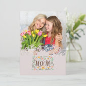 Custom Mother's Day I Photo & Personal Message Karte (Stehend Vorderseite)