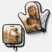 Custom Mother's Day Oven Mitt & Pot Holder Set (Vorderseite/Rückseite)