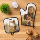 Custom Mother's Day Oven Mitt & Pot Holder Set (Oben Unten)