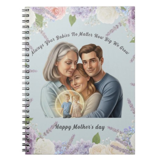 Custom Mother's day photo Always your babies  Notizblock (Vorderseite)