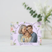 Custom Mother's day photo Always your babies  Postkarte (Stehend Vorderseite)