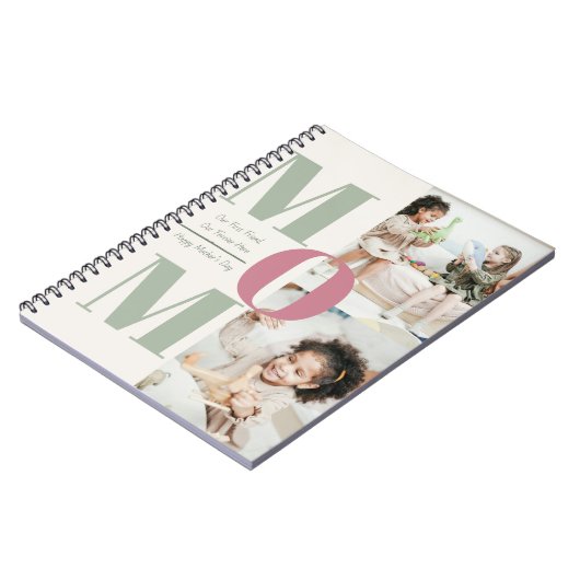 Custom Mother's Day Spiral Foto Notebook | MAMA Notizblock (Linke Seite)
