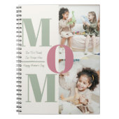 Custom Mother's Day Spiral Foto Notebook | MAMA Notizblock (Vorderseite)