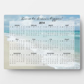 Custom Motivational Beach 2014 Desk Calendar Fotoplatte (Vorderseite)