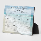 Custom Motivational Beach 2014 Desk Calendar Fotoplatte (Seite)