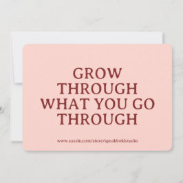 Custom Motivational Card, Self-Love & Growth Gift Feiertagskarte