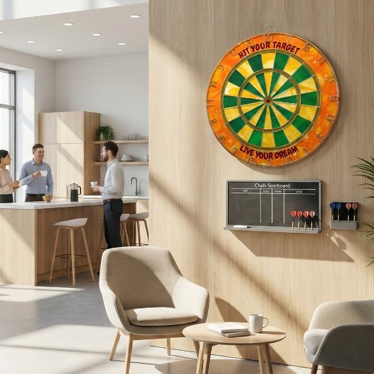 Custom Motivational "Hit Your Target" Dartscheibe
