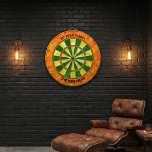 Custom Motivational "Hit Your Target" Dartscheibe<br><div class="desc">Take Aim at Your Ambitions! Elevate your game room or workspace with this vibrant, custom-designed dartboard. Featuring a striking marbled orange outer ring and a classic green-and-yellow target face, this board is designed to inspire focus and determination every time you step up to the line. Perfect for Personalization This design...</div>