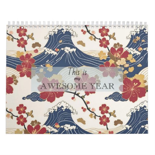 Custom Motivational Japanese Kimono Pattern Kalender (Titelbild)