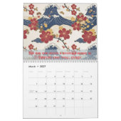 Custom Motivational Japanese Kimono Pattern Kalender (Mär 2027)