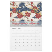 Custom Motivational Japanese Kimono Pattern Kalender (Jan 2027)