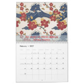 Custom Motivational Japanese Kimono Pattern Kalender (Feb 2027)