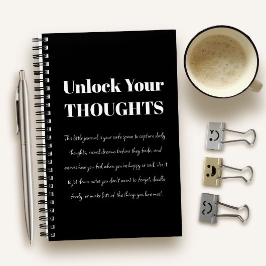 Custom Motivational Journal | Unlock Your Thoughts Notizblock