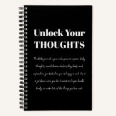 Custom Motivational Journal | Unlock Your Thoughts Notizblock (Vorderseite)
