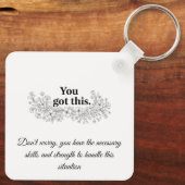 Custom Motivational Keychain Schlüsselanhänger (Rückseite)