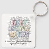 Custom Motivational Keychain Schlüsselanhänger (Rückseite)