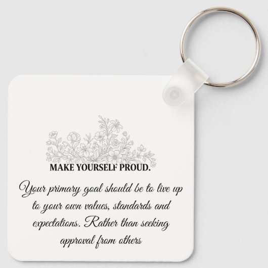 Custom Motivational Keychain Schlüsselanhänger (Rückseite)