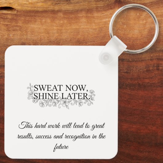 Custom Motivational Keychain Schlüsselanhänger (Rückseite)