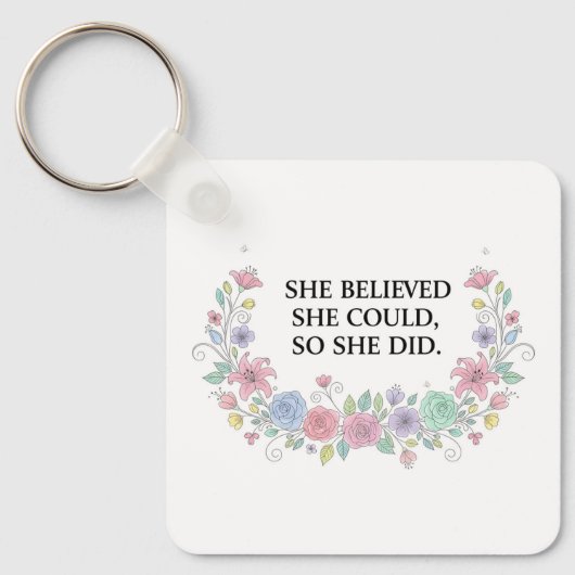 Custom Motivational Keychain Schlüsselanhänger (Vorderseite)