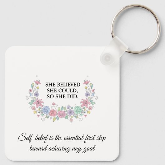 Custom Motivational Keychain Schlüsselanhänger (Rückseite)