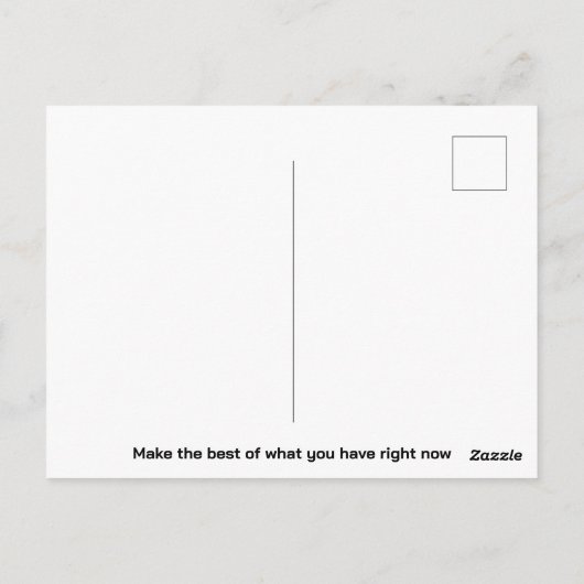Custom Motivational Post Card Postkarte (Rückseite)