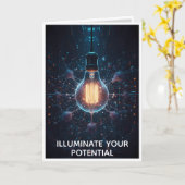Custom Motivational Quote Card Karte (Gelbe Blume)