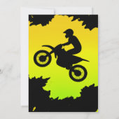 Custom Motocross Dirt Bike Motorbike Geburtstag Einladung (Rückseite)