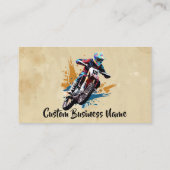 Custom Motocross Motorrad Visitenkarte (Rückseite)