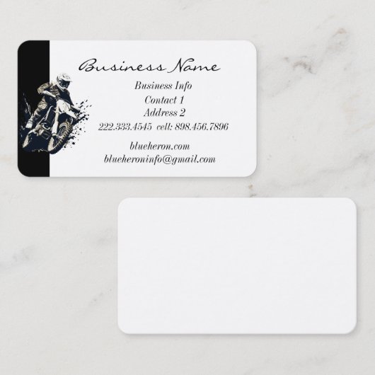 Custom Motocross wettbewerbsfähige Sport Motorrad Visitenkarte (Vorne/Hinten)