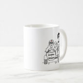 Custom Motorbike & Sidecar Hochzeitsgeschenk Tasse (VorderseiteRechts)