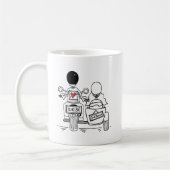 Custom Motorbike & Sidecar Hochzeitsgeschenk Tasse (Links)