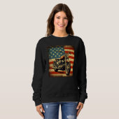 Custom Motorcycle Retro USA Flag Retro Biker Vinta Sweatshirt (Vorne ganz)