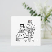 Custom Motorrad und Sidecar Abend Einladung (Stehend Vorderseite)